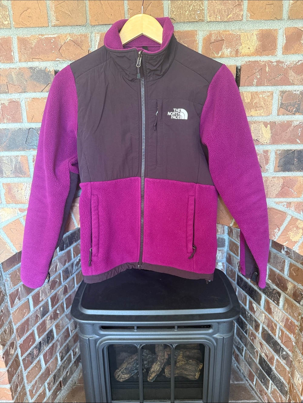 The North Face Two-Tone Plum and Magenta Fleece Jacket women’s XS